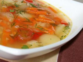 Рецепт супа с лососем и овощами